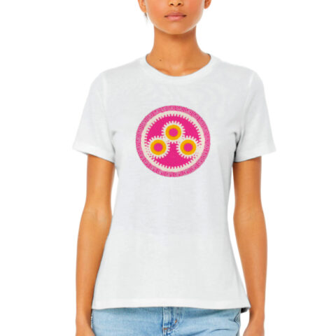 Gears3 white women t-shirt